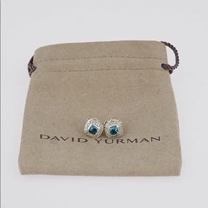 David Yurman Blue Topaz Petite Albion Earrings